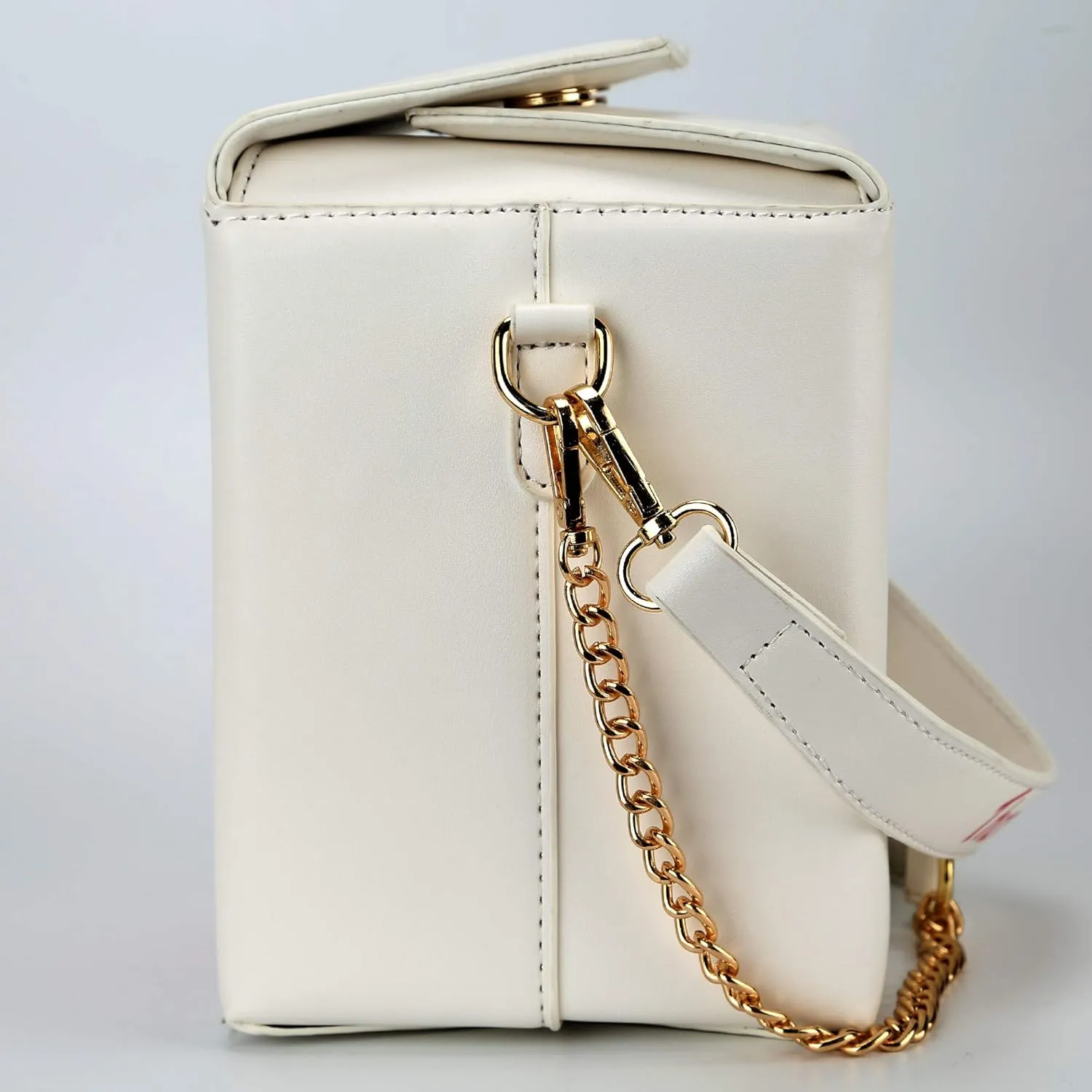 Tower Print Crossbody Shoulder Bag,Pu Chinese Takeout Box Totes Purse for Women