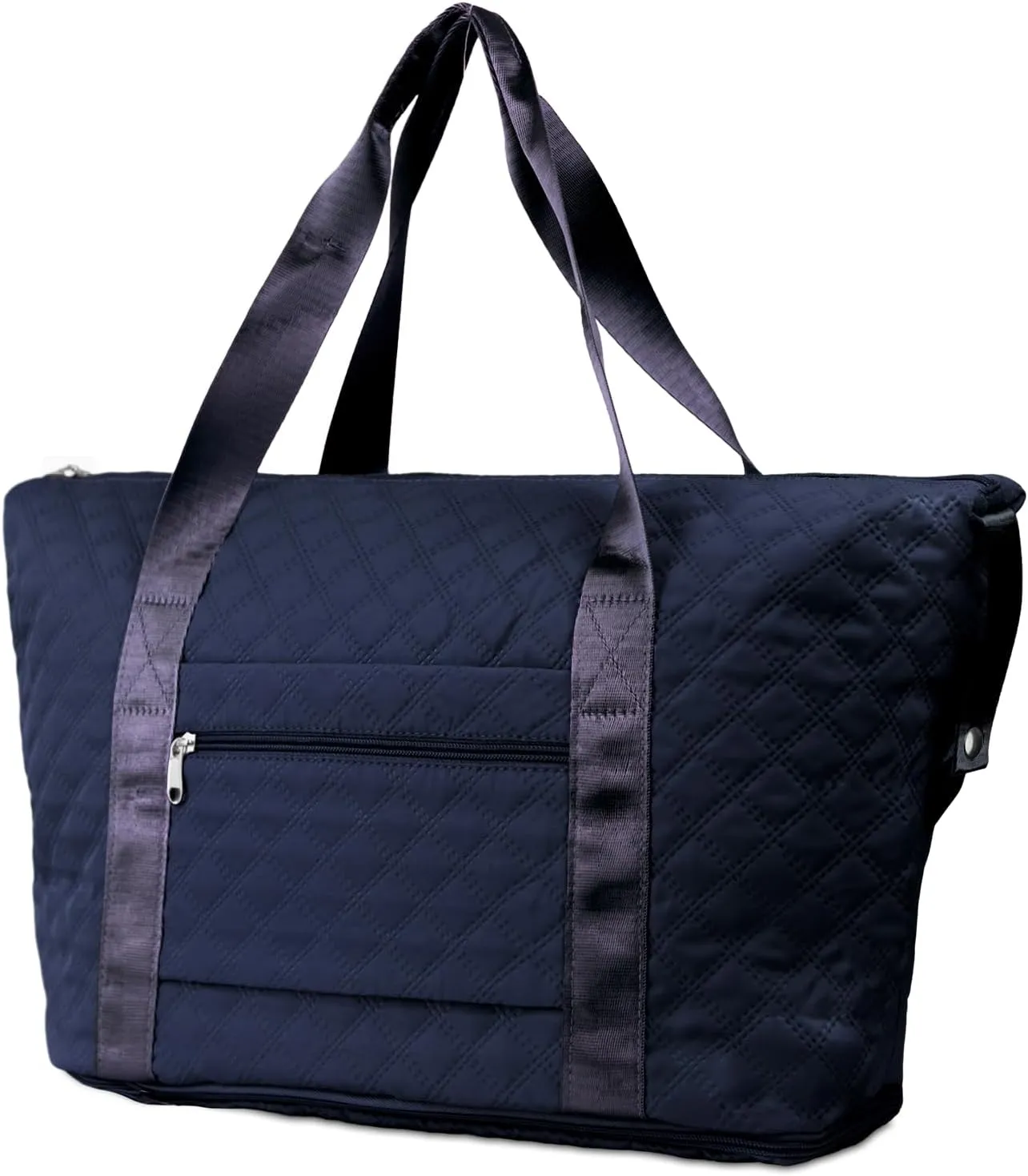 Travel Bag Waterproof Duffel Gym Tote Bag,Weekender Carry On Overnight Bags for Women with Trolley Sleeve Wet Pocket Travel Duffel Bags Hospital Bag DarkBlue