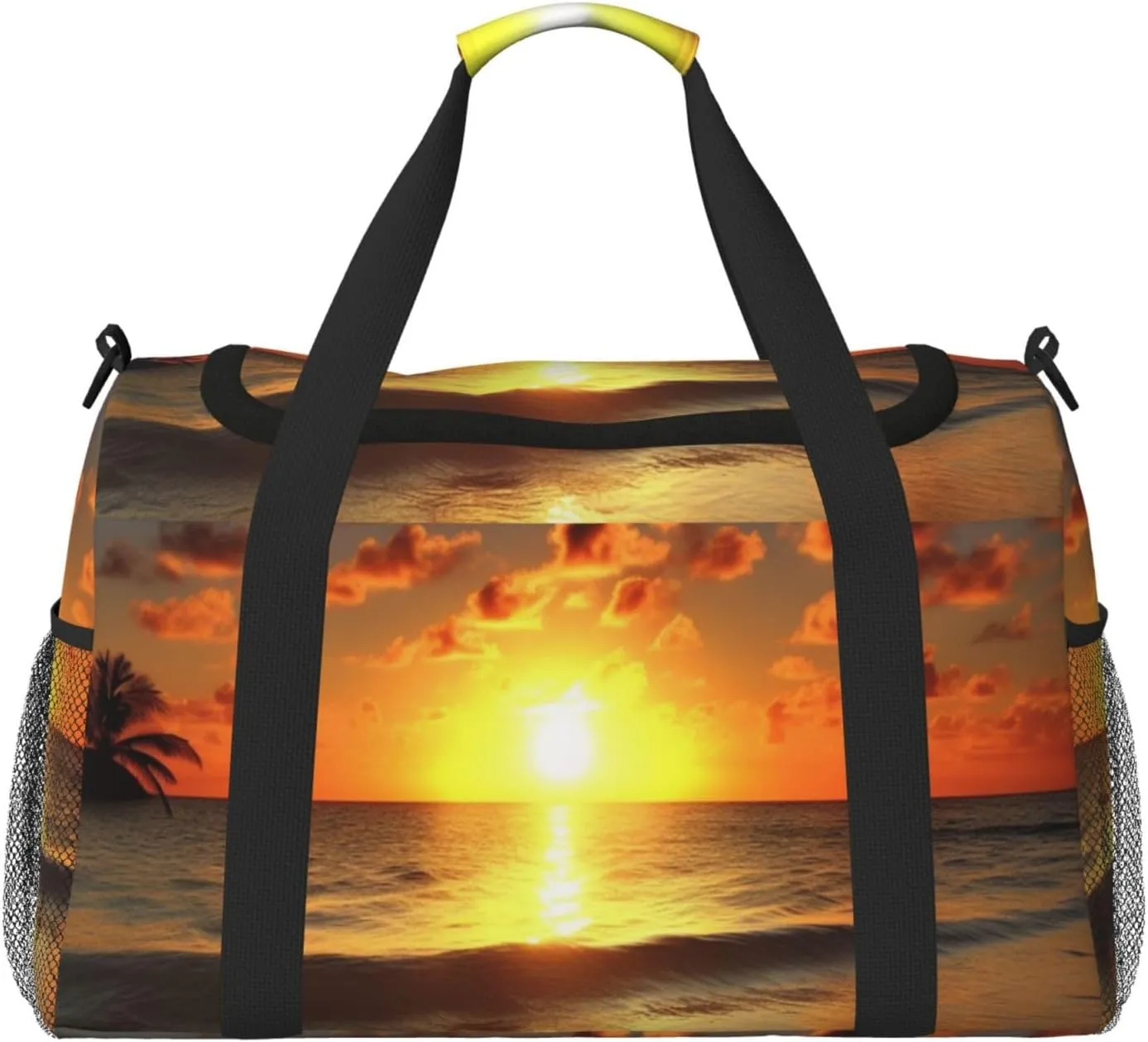 Travel Duffel Bag Lightweight Waterproof Carry On Tote Bag Foldable Weekender Overnight Bags Beach Sunrise Sport Gym Bag For Women Men