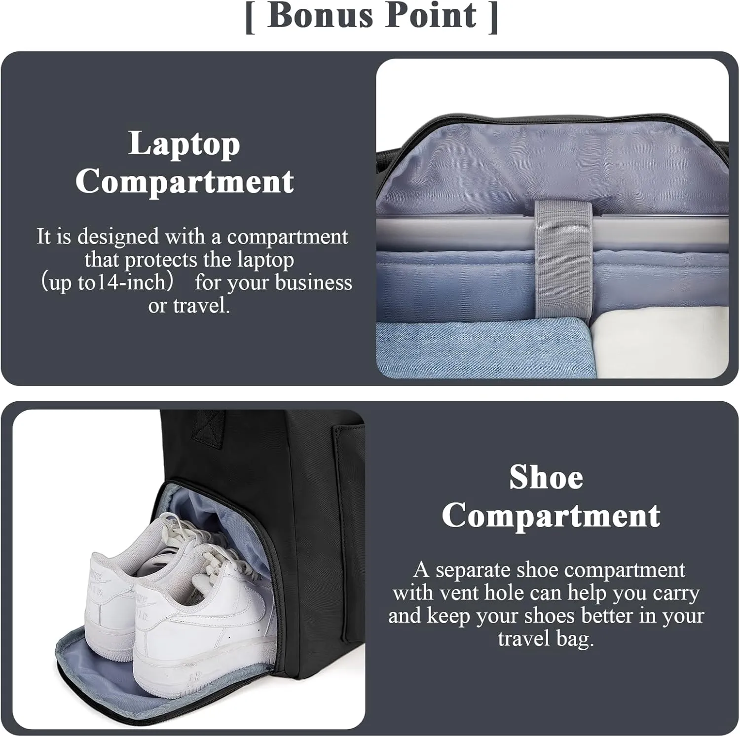 Travel Duffel Bag,Sports Tote Gym Bag,Shoulder Weekender Overnight Bag for Women