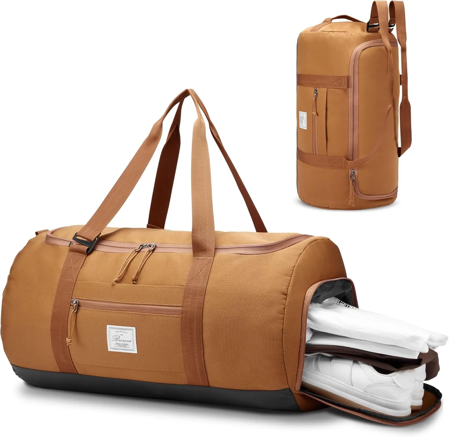 Travel Duffle Bag for Men 65L Large Size Traveling Duffel Bag Weekender Overnight with Shoes Compartment Multifunctional Sports Gym Bags
