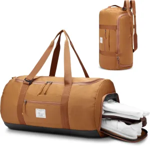 Travel Duffle Bag for Men 65L Large Size Traveling Duffel Bag Weekender Overnight with Shoes Compartment Multifunctional Sports Gym Bags