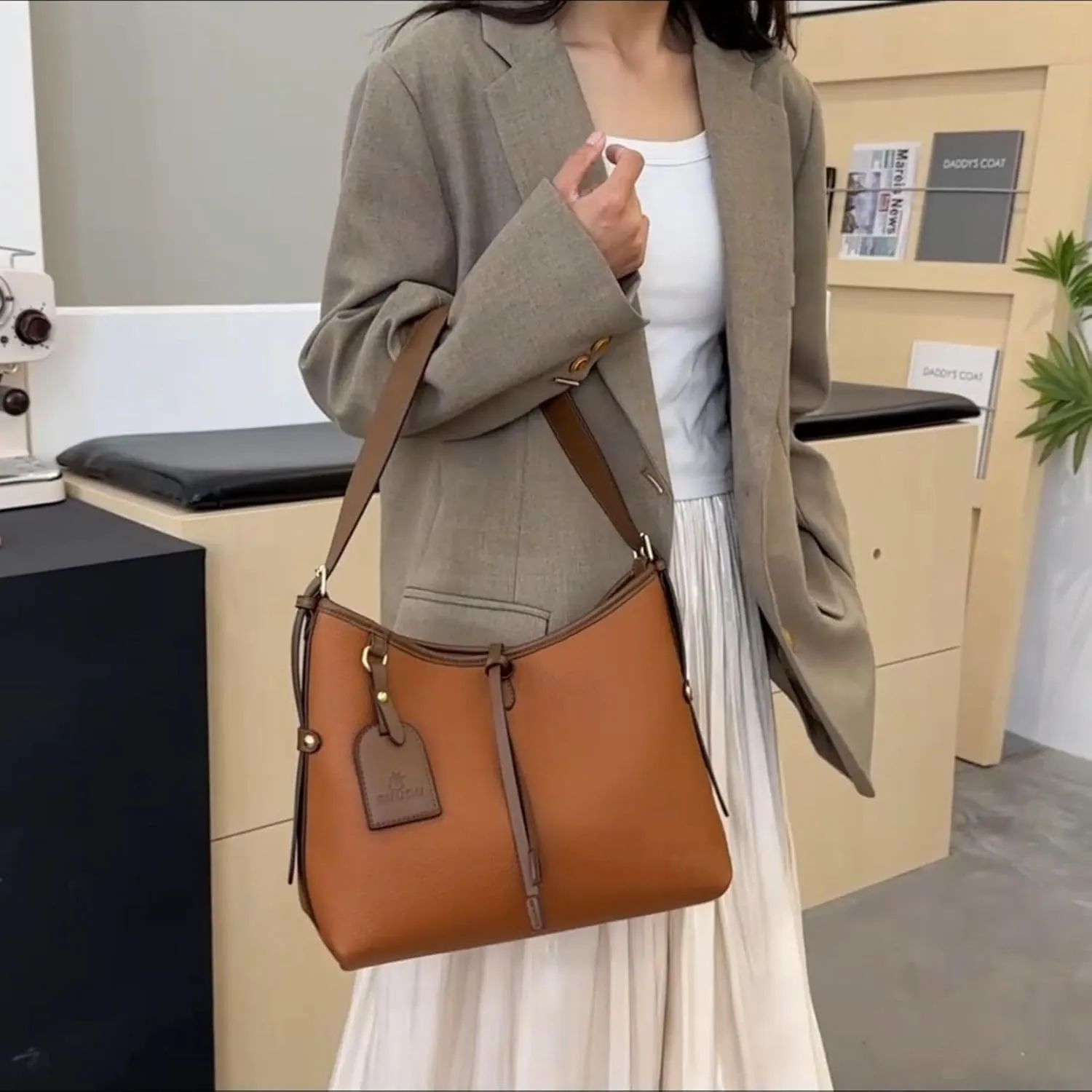 Travistar Hobo Bags for Women Trendy Large PU Leather Shoulder Purses and Handbags Leopard Crossbody Satchel Purse Work Tote