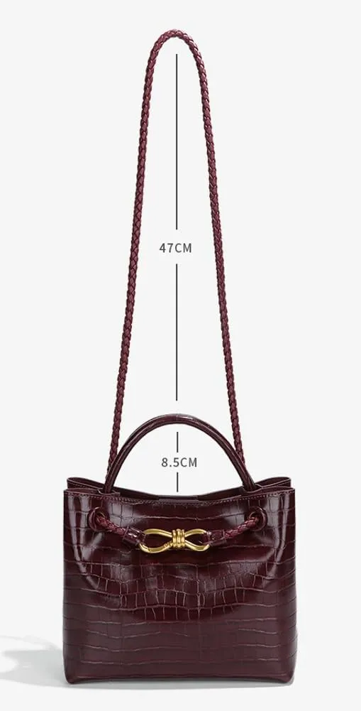 Trendy Bow Tote Bag for Women PU Leather Crossbody Bag Handbag Top Handle Purse Elegant Bow Satchel Designer Shoulder Handbag