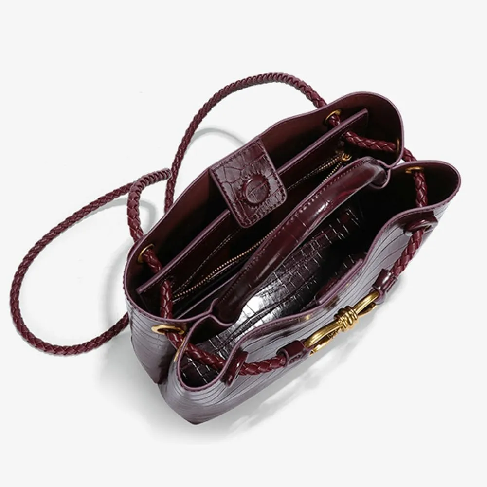Trendy Bow Tote Bag for Women PU Leather Crossbody Bag Handbag Top Handle Purse Elegant Bow Satchel Designer Shoulder Handbag