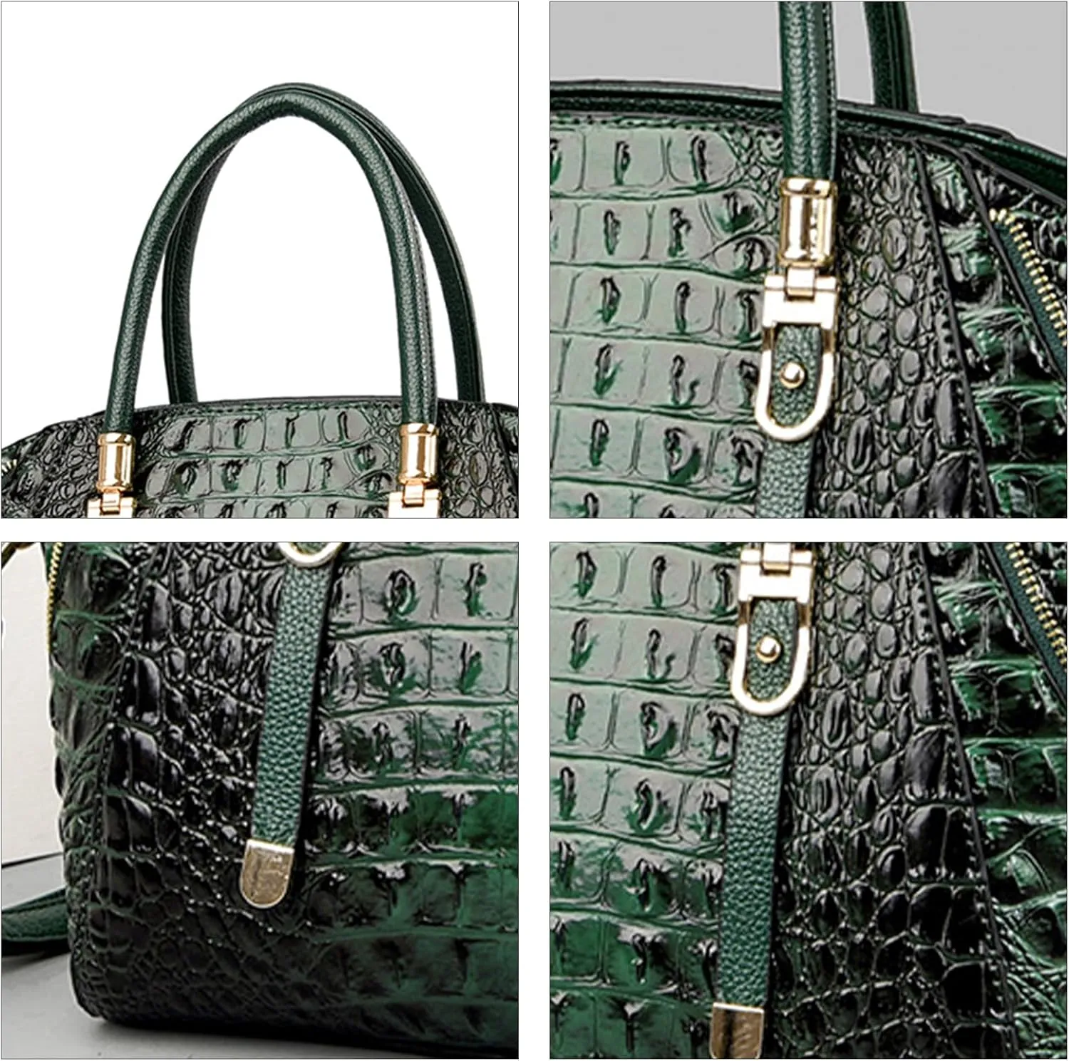 Trendy Crocodile Handbags for Women: Large Capacity Leather Handbag Crossbody Bags with Shoulder Strap Ideal Choice