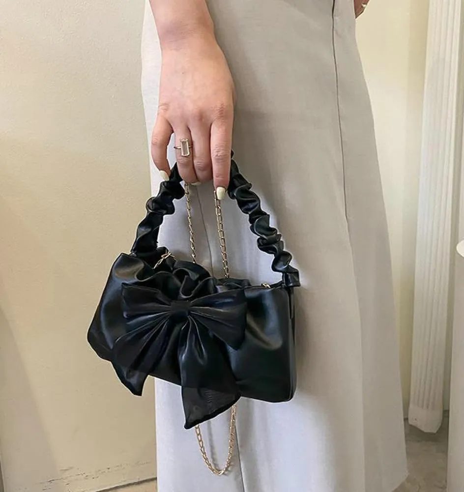 Trendy Small Shoulder Bag for Women Clutch Purse Large Bow Handbag Crossbody Bags Shoulder Handbags 2025