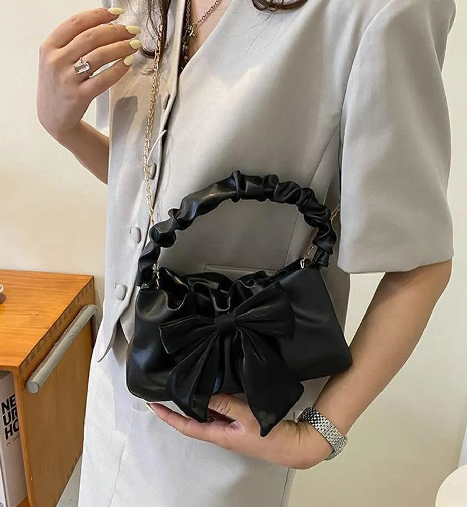 Trendy Small Shoulder Bag for Women Clutch Purse Large Bow Handbag Crossbody Bags Shoulder Handbags 2025