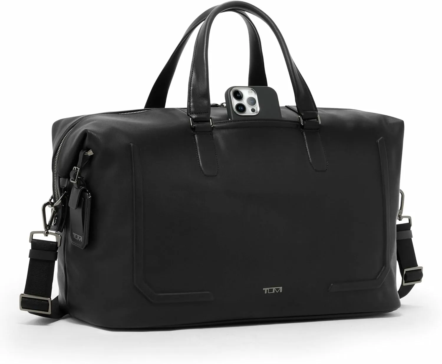 TUMI - Harrison Nelson Duffel - Business Travel Duffel - Convenient Travel Bag with Removable Shoulder Strap, Multiple Pockets - Black Bombe