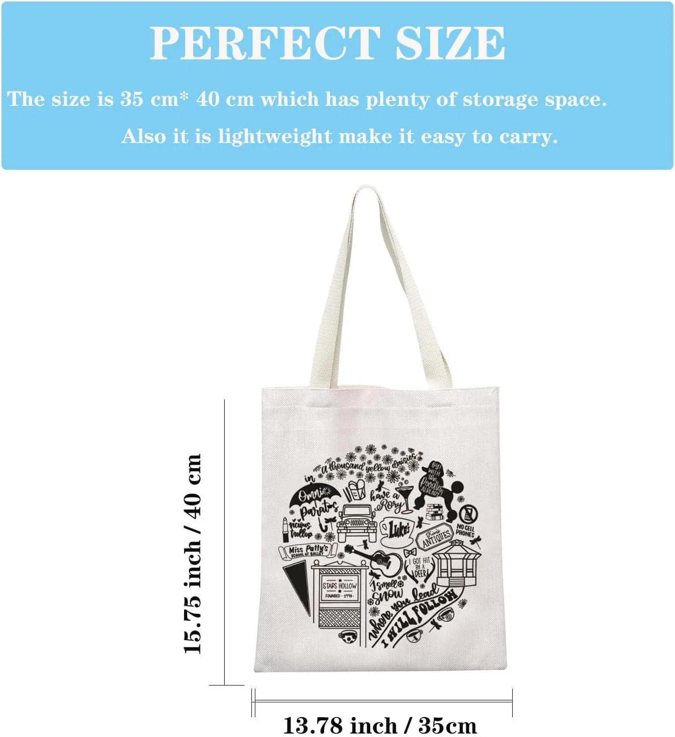 TV Show Inspired Tote Bags TV Show Fans Gift TV Show Lover Merchandise for Men Women