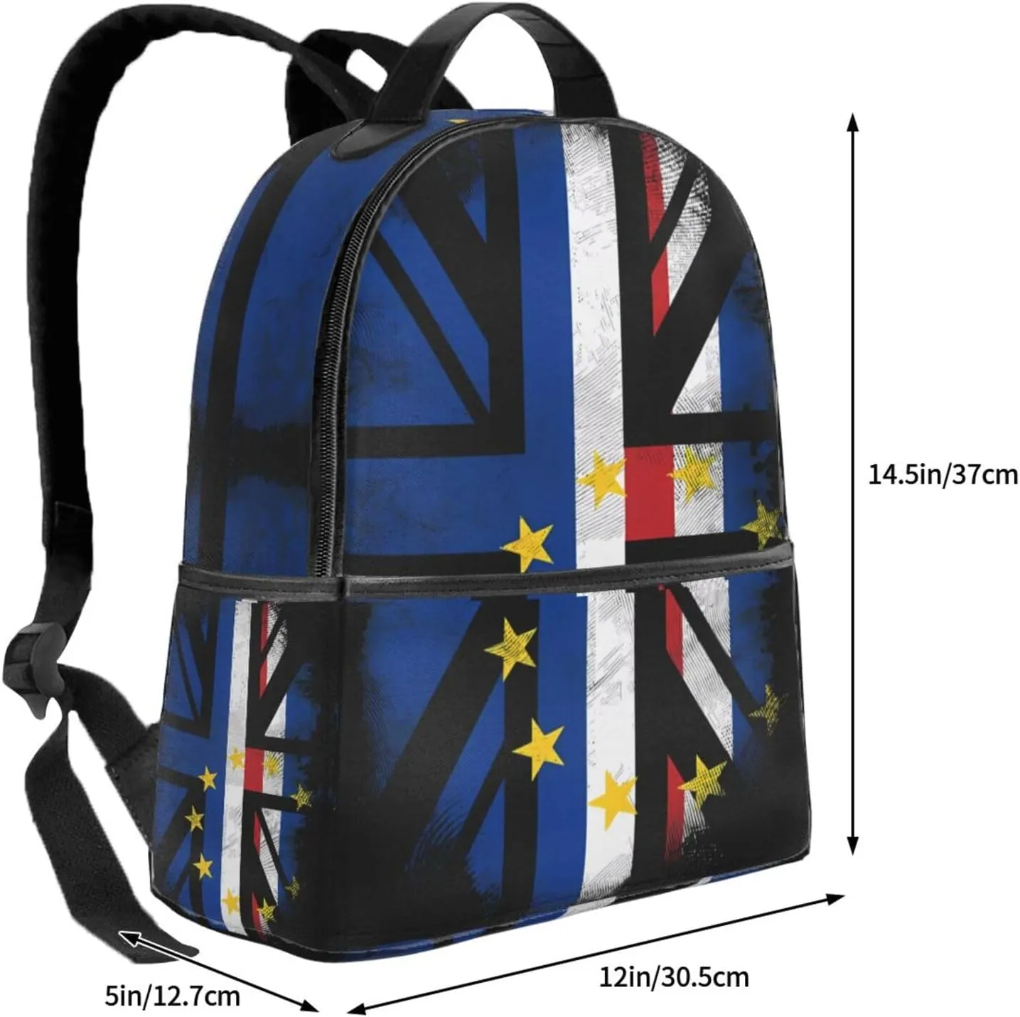 UK British Cape Verde Flag Casual Backpacks Laptop Backpack Carry-on Daypack Sports Travel Rucksack Lightweight Working Bag for Outdoor Hiking Cycling Walking