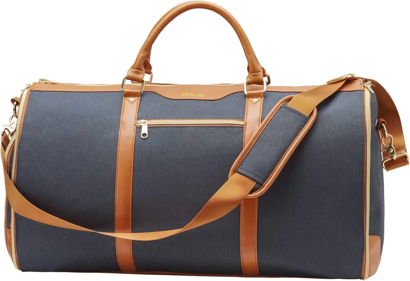 Ultimate 3-in-1 Garment Duffel Bag – Wrinkle-Free, Spacious 50L Capacity, Waterproof, Ideal for Business Trips & Weekend Getaways (Black Brown)