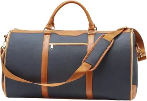 Ultimate 3-in-1 Garment Duffel Bag – Wrinkle-Free, Spacious 50L Capacity, Waterproof, Ideal for Business Trips & Weekend Getaways (Black Brown)