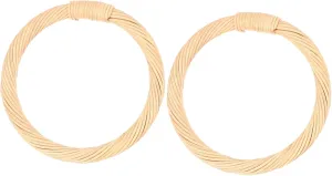 UTHCLO 2Pcs Rattan Bag Handles Rings DIY Handbag Accessories for Creative Purse Making Elegant Design for Handbags and Purses and Handles for Craft