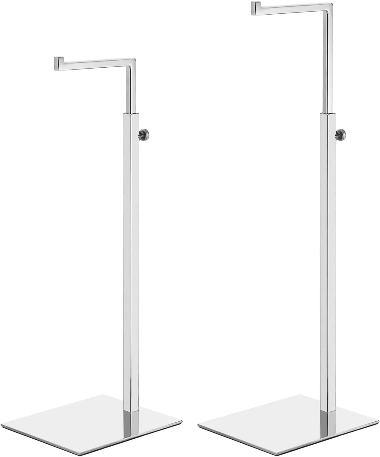 uxcell Purse Display Stand 2 Pack Adjustable Handbag Rack Stainless Steel Tabletop Single Hook Holder for Boutique Store - Silver