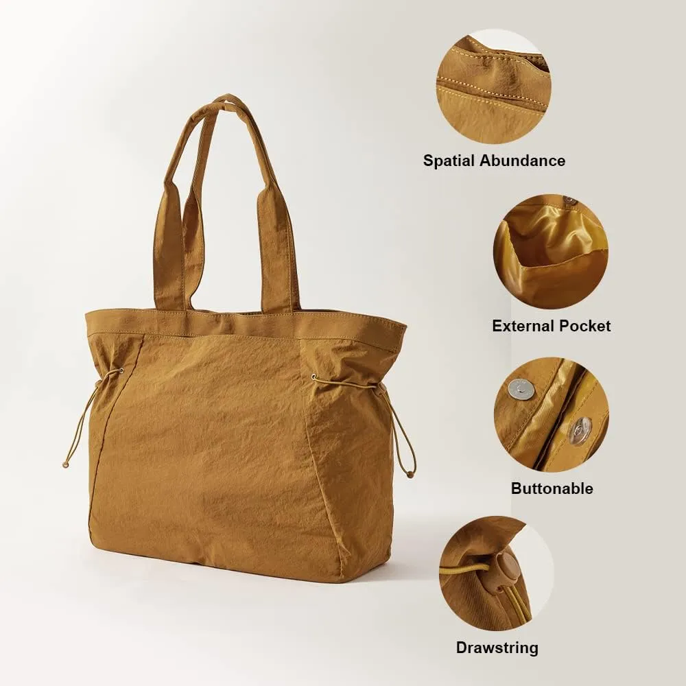 VAKAER Tote Bag for Women, 18L Side Cinch Shopper Bag, Large Hobo Bag, Lightweight Shoulder Bags for Work, Workout, Travel