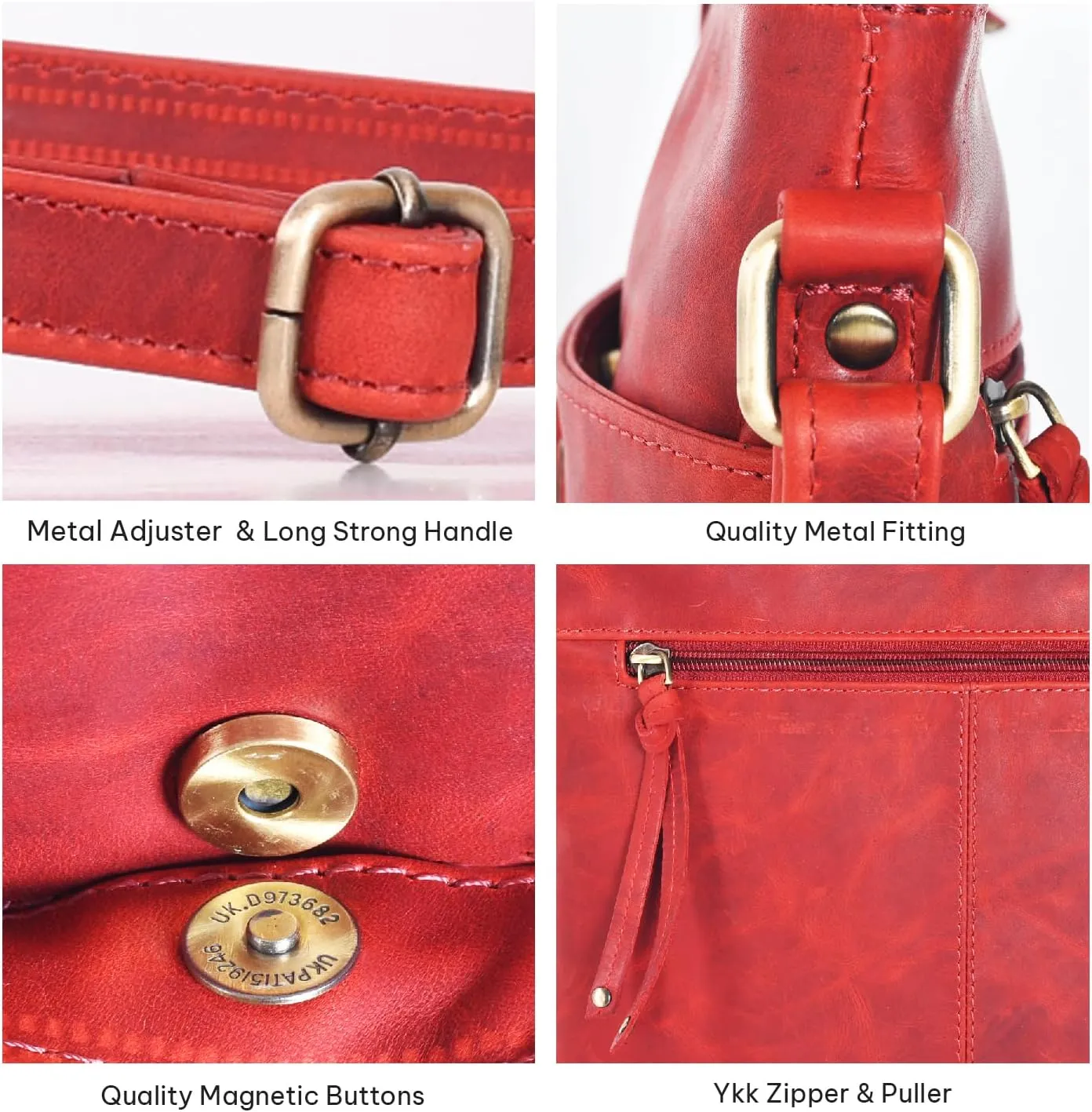 VALENCHI Leather Crossbody Bags for Women - Women's Crossbody Handbags - Trendy Leather Purse for Women - Ladies Sling Bag