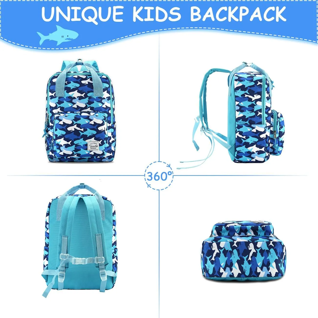VASCHY Dinosaur Backpacks Kids, Lightweight Toddler Kids Preschool Backpack for Children