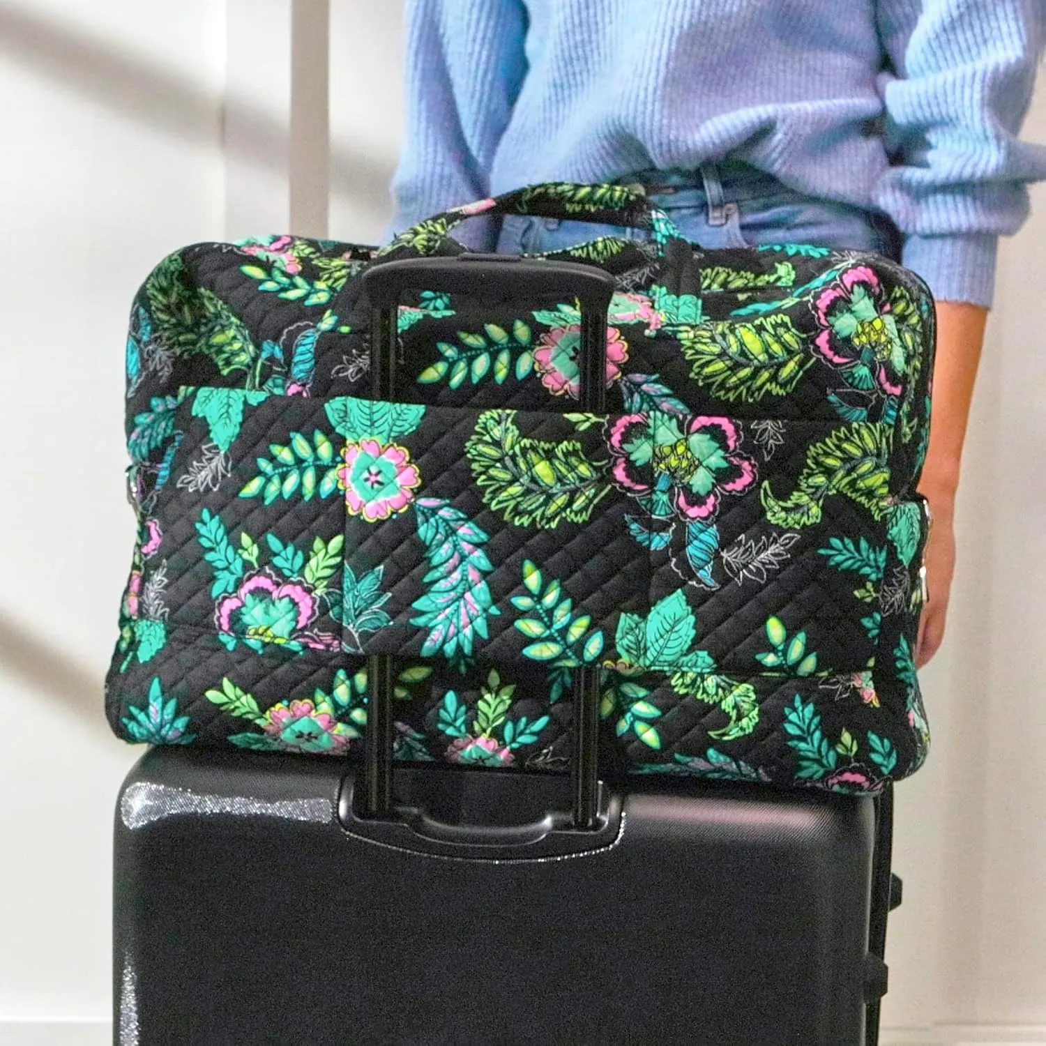 Vera Bradley Iconic Grand Weekender Travel Bag, Signature Cotton, Botanical Paisley