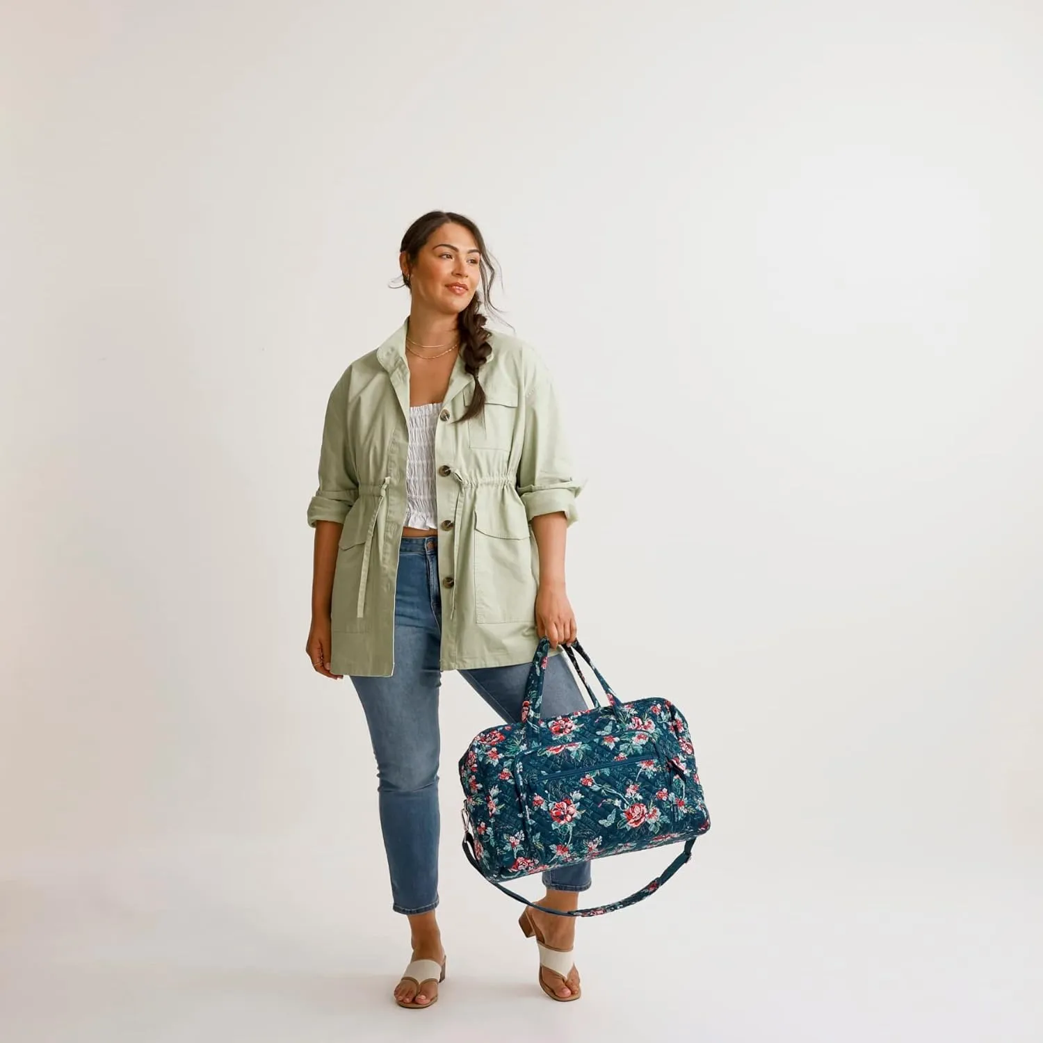 Vera Bradley Iconic Grand Weekender Travel Bag, Signature Cotton, Botanical Paisley