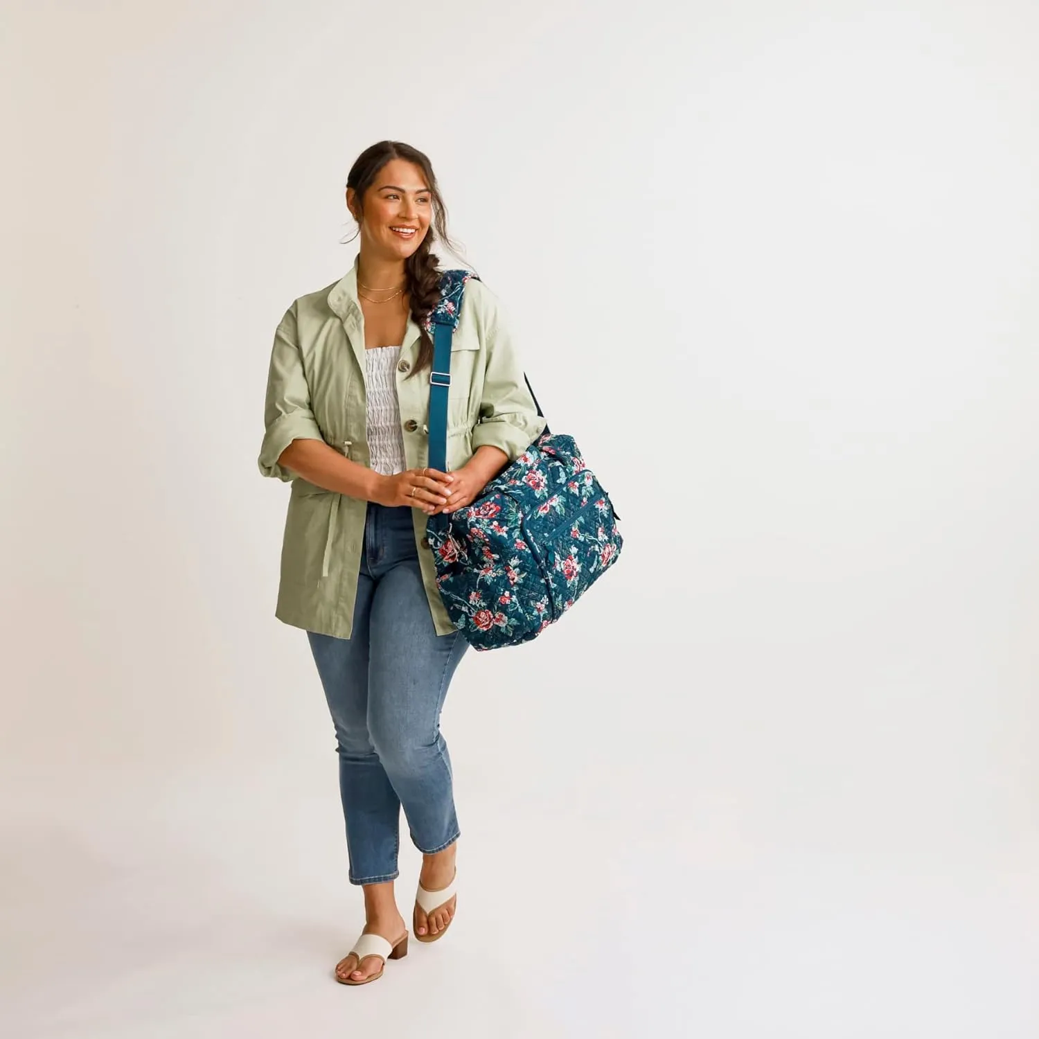 Vera Bradley Iconic Grand Weekender Travel Bag, Signature Cotton, Botanical Paisley
