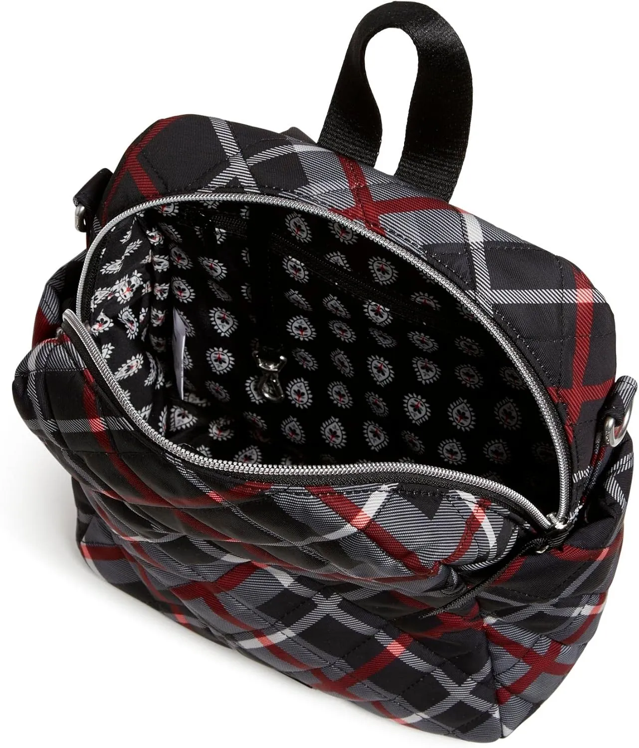 Vera Bradley Women's Performance Twill Convertible Small Backpack, Paris Plaid, One Size