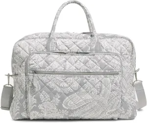 Vera Bradley Women's, Performance Twill Grand Weekender Travel Bag, Cloud Gray Paisley, One Size