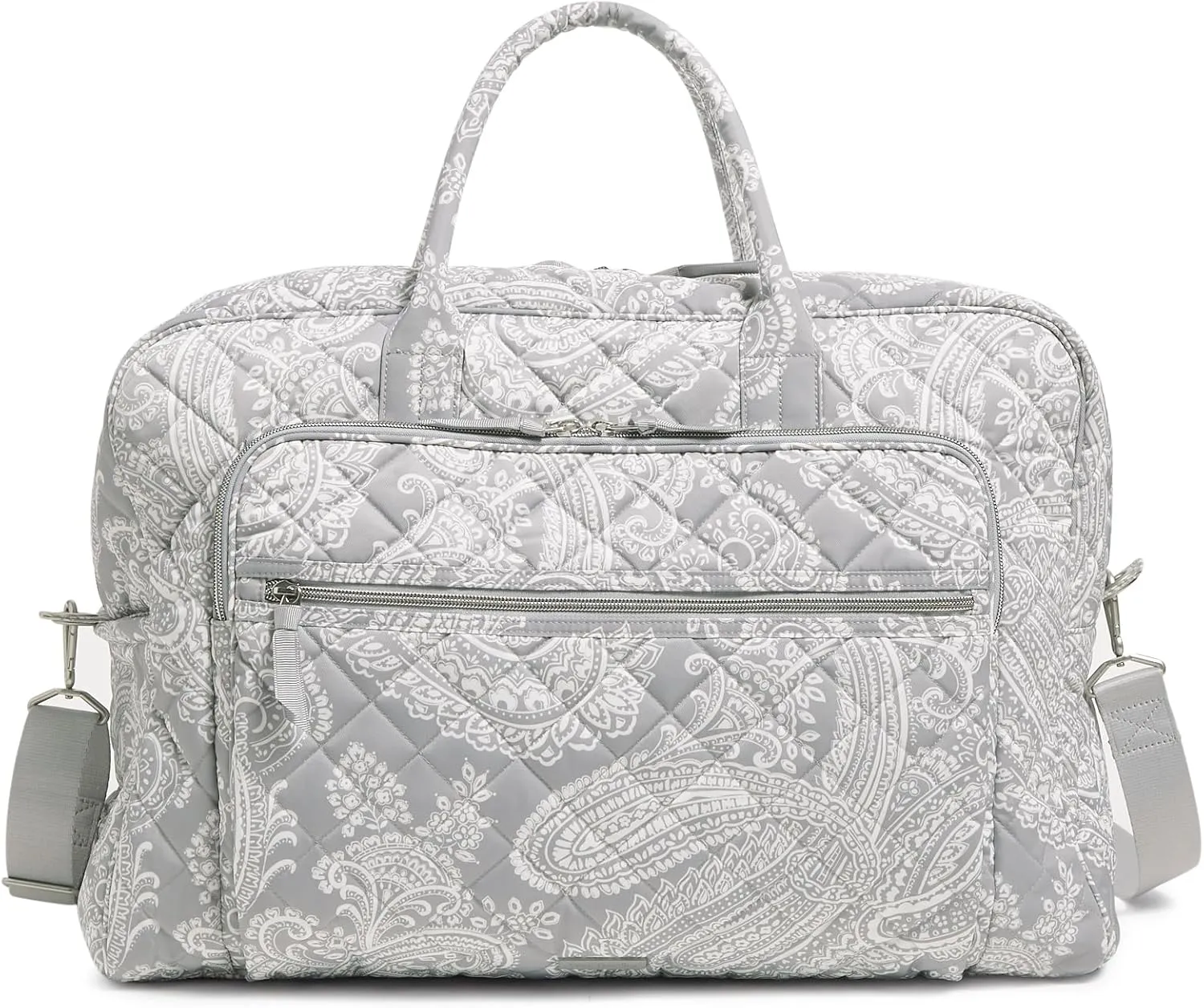 Vera Bradley Women's, Performance Twill Grand Weekender Travel Bag, Cloud Gray Paisley, One Size