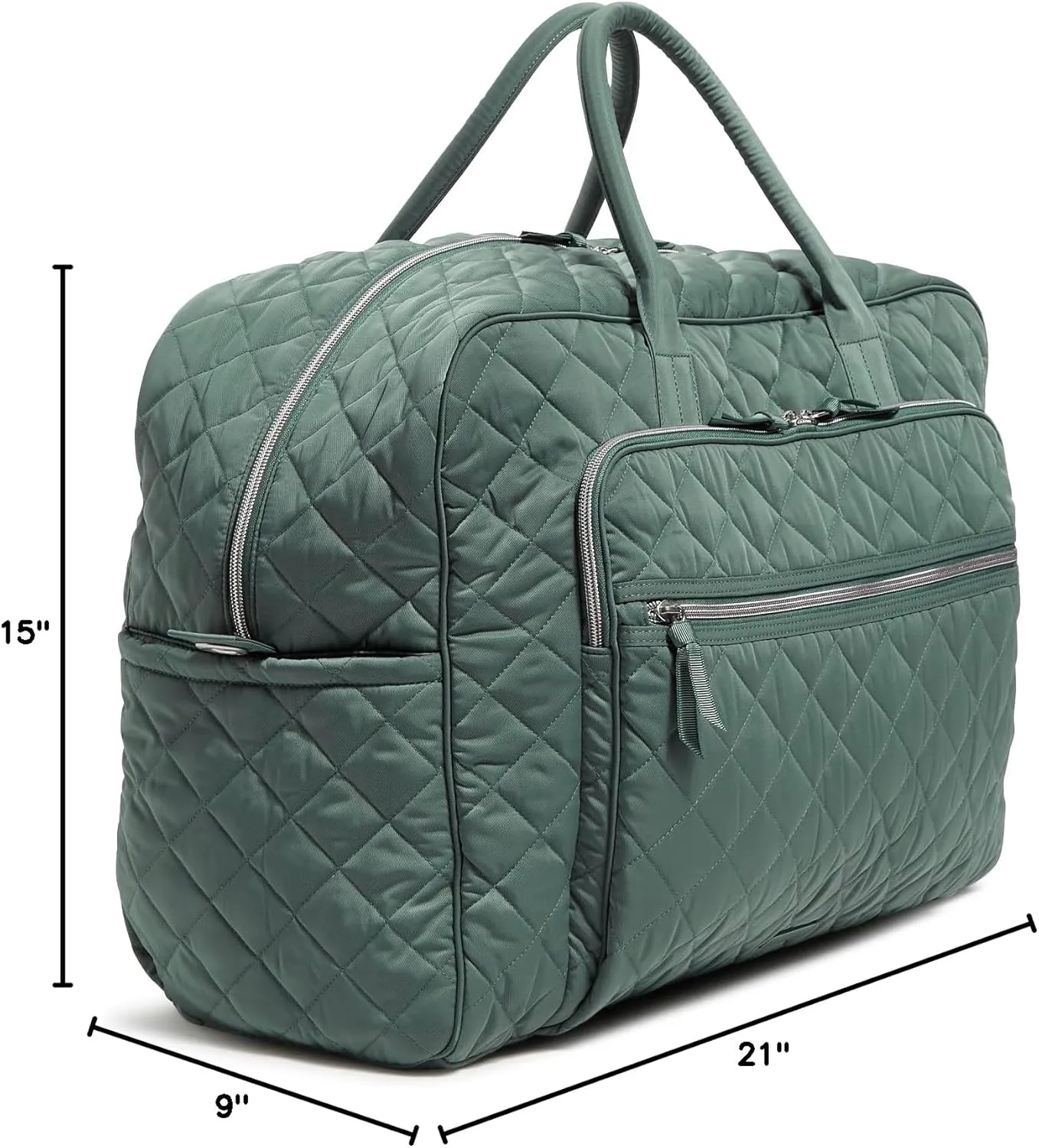 Vera Bradley Women's, Performance Twill Grand Weekender Travel Bag, Olive Leaf, One Size