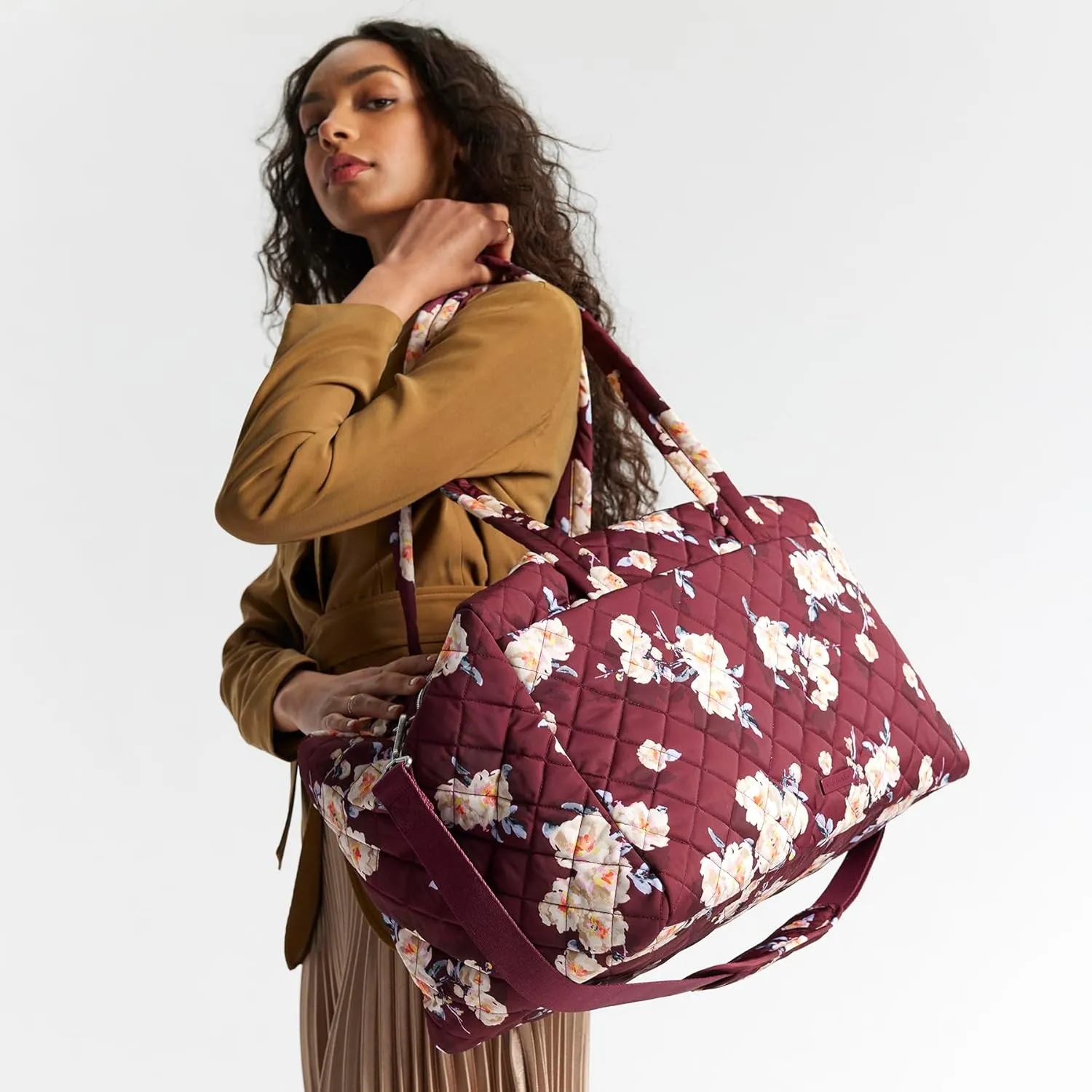 Vera Bradley Women's Performance Twill Large Travel Duffle Bag, Blooms and Branches, One Size