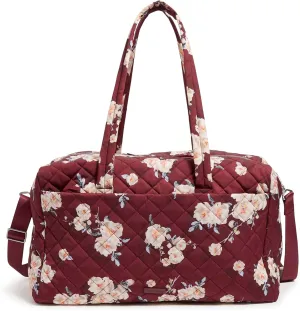 Vera Bradley Women's Performance Twill Large Travel Duffle Bag, Blooms and Branches, One Size