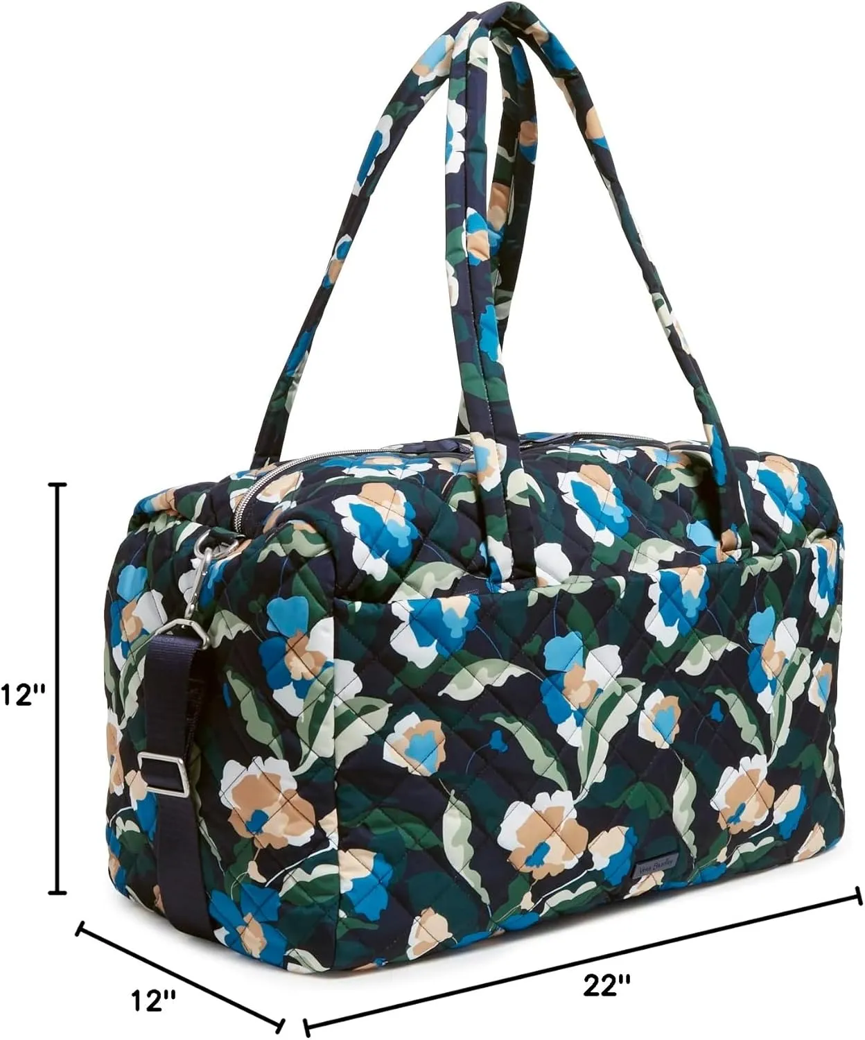 Vera Bradley Women's Performance Twill Large Travel Duffle Bag, Immersed Blooms, One Size