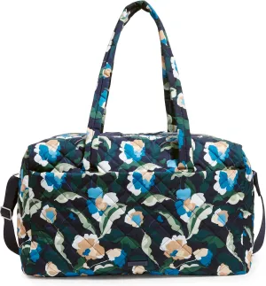 Vera Bradley Women's Performance Twill Large Travel Duffle Bag, Immersed Blooms, One Size