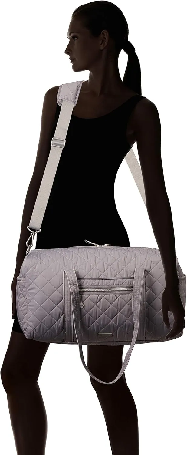 Vera Bradley Women's Performance Twill Medium Travel Duffle Bag, Tranquil Gray, One Size