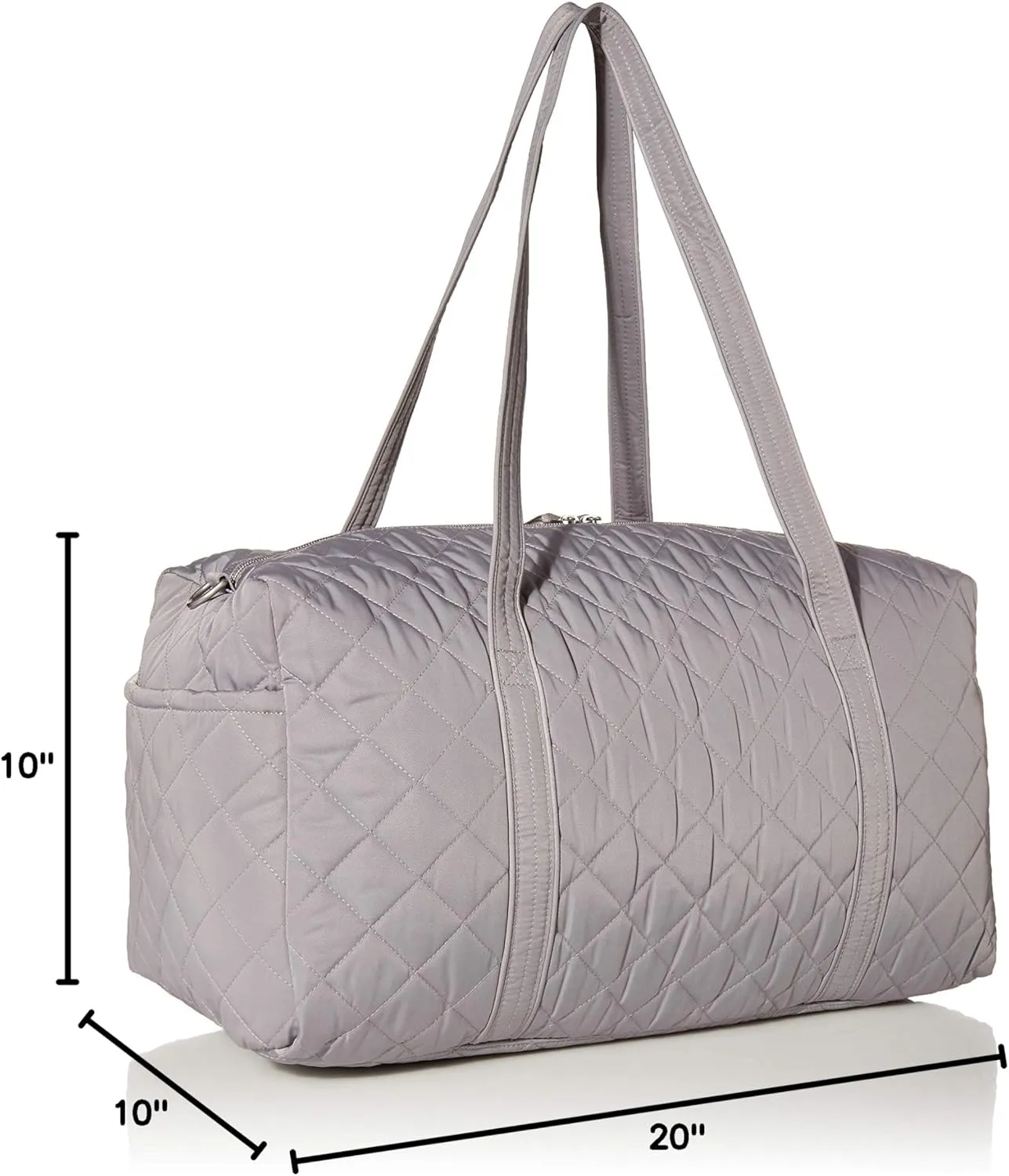 Vera Bradley Women's Performance Twill Medium Travel Duffle Bag, Tranquil Gray, One Size