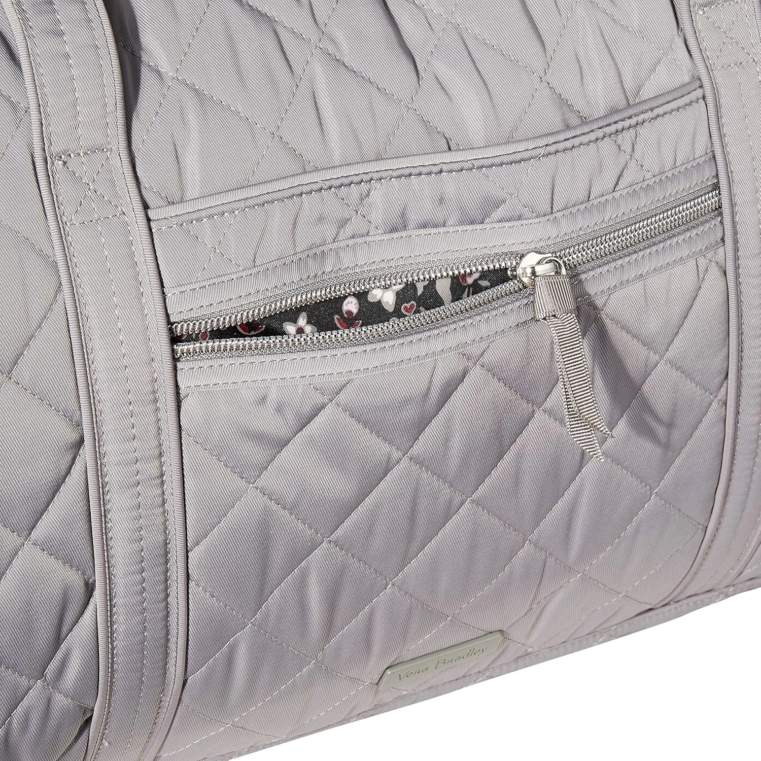 Vera Bradley Women's Performance Twill Medium Travel Duffle Bag, Tranquil Gray, One Size