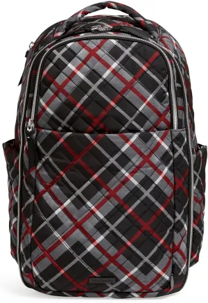 Vera Bradley Women's Performance Twill Travel Backpack Travel Bag, Paris Plaid, One Size