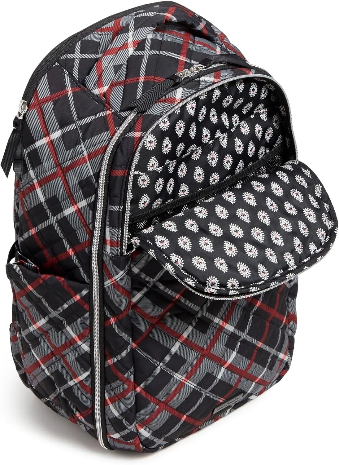 Vera Bradley Women's Performance Twill Travel Backpack Travel Bag, Paris Plaid, One Size