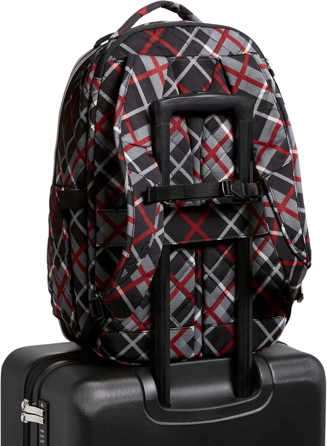 Vera Bradley Women's Performance Twill Travel Backpack Travel Bag, Paris Plaid, One Size