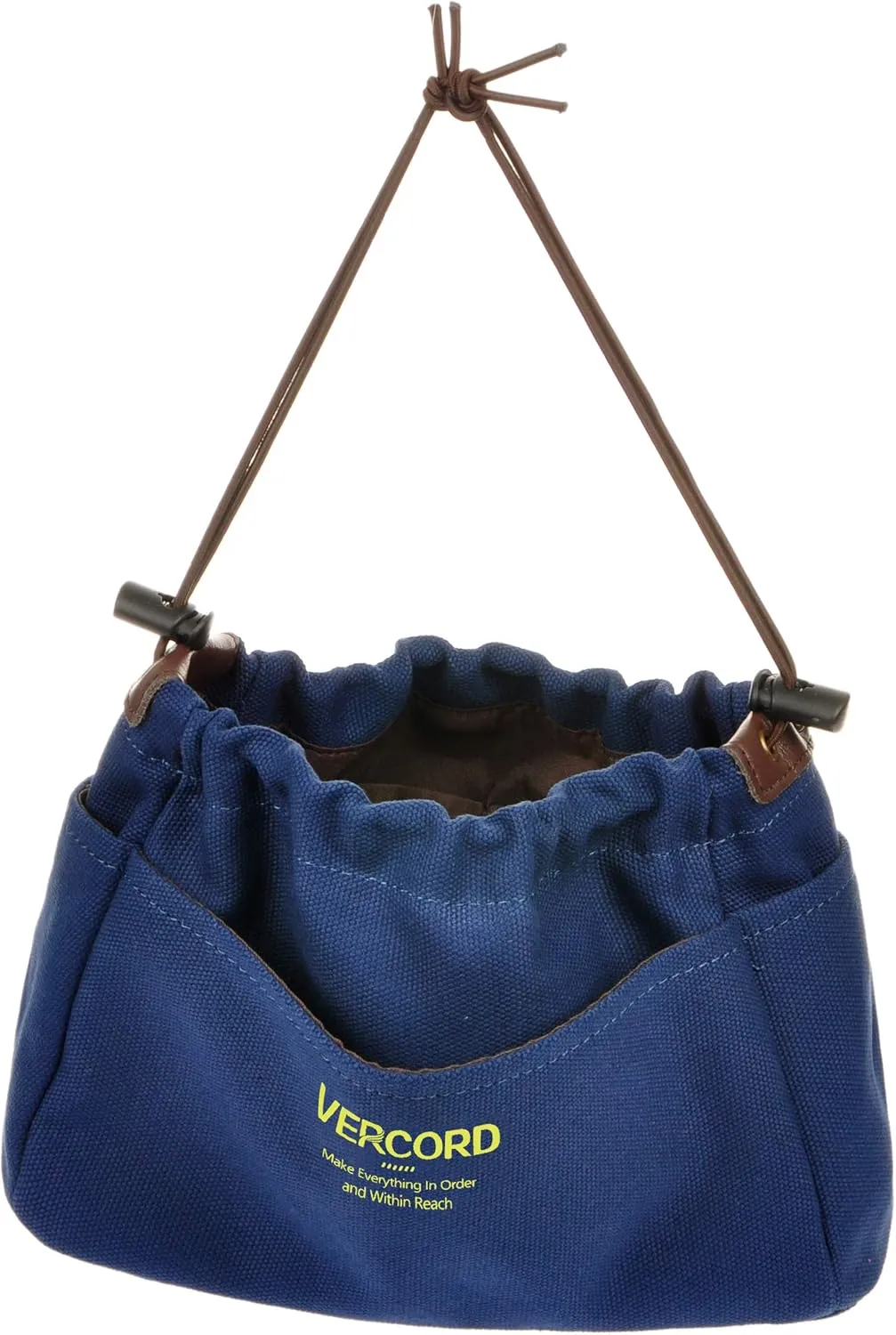 Vercord Canvas Handbag Organizers, Sturdy Purse Insert Organizer Bag in Bag, 10 Pockets Navy Blue Large