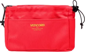 Vercord Canvas Handbag Organizers, Sturdy Purse Insert Organizer Bag in Bag, 10 Pockets Red Small