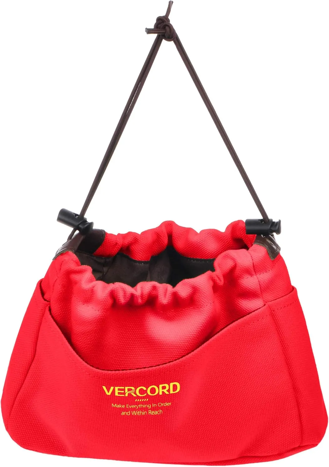 Vercord Canvas Handbag Organizers, Sturdy Purse Insert Organizer Bag in Bag, 10 Pockets Red Small