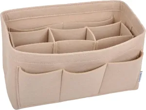 Vercord Felt Purse Organizer Handbag Insert Liner Shaper Bag in Bags for Speedy Neverfull Tote Beige Medium