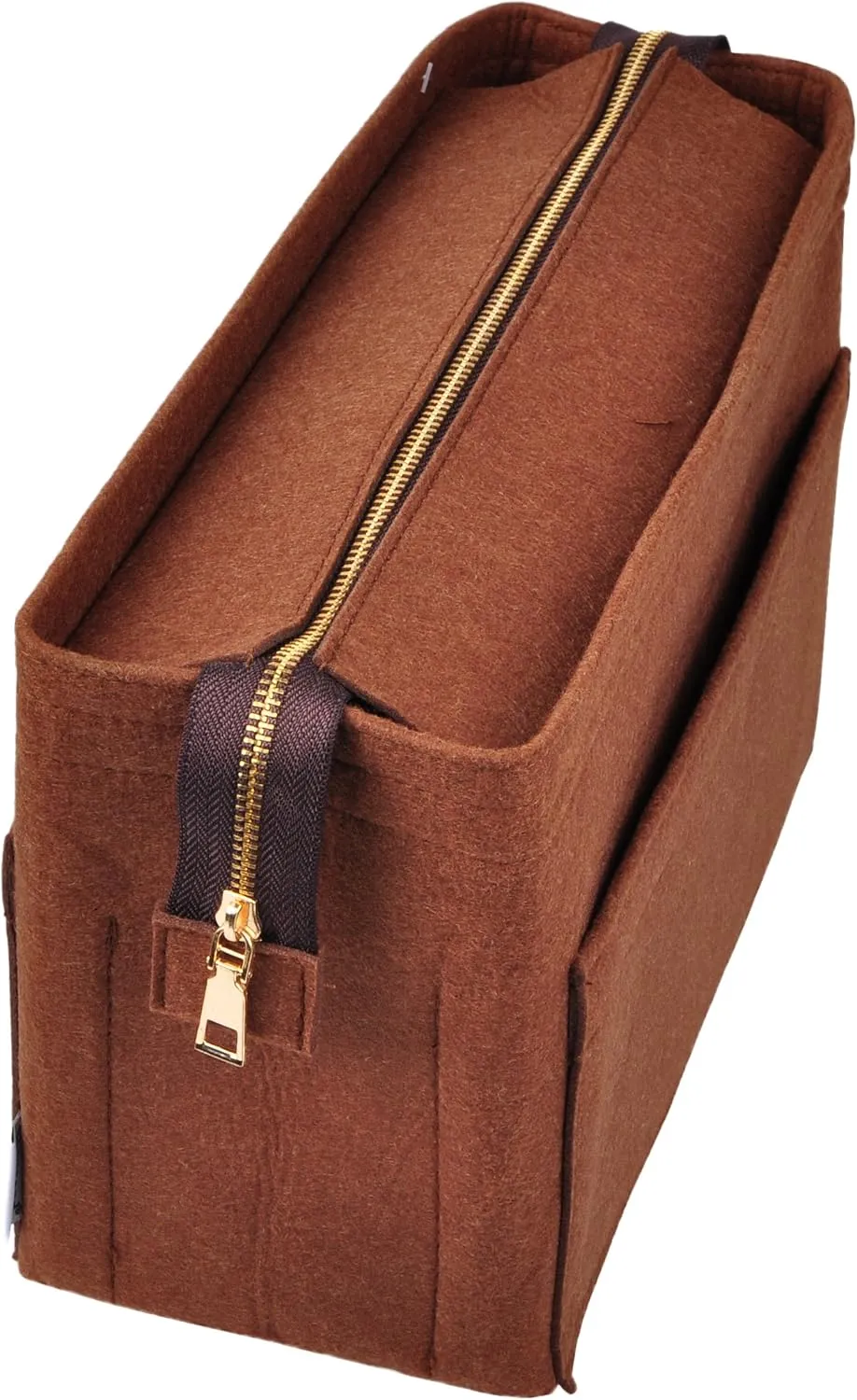 Vercord Felt Zipper Handbag Tote Purse Duffel Backpack Organizer Insert Coffee Small