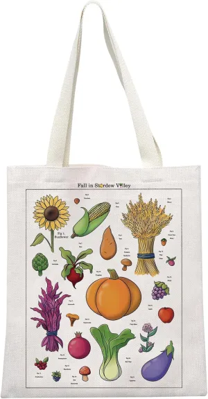 Video Game Inspired Gift Farming Country Adventure Gaming Gift Fall In Valley Tote Bag for Game Lover