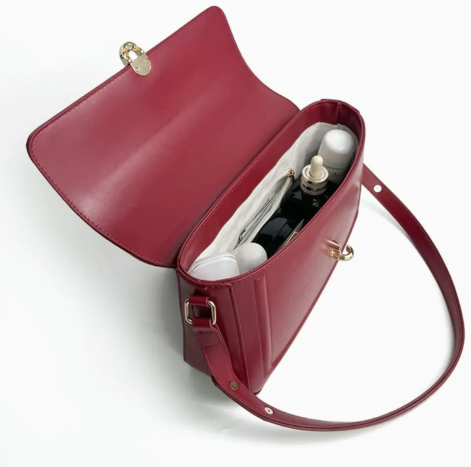 Vintage Shoulder Bag for Women Vegan Leather Y2K Trendy Purse Crossbody Handbags Purse