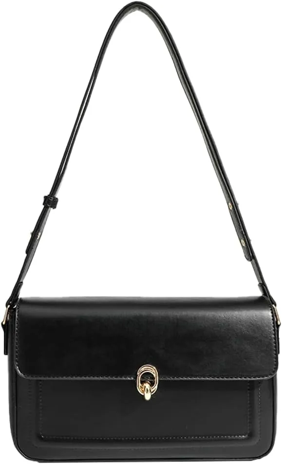 Vintage Shoulder Bag for Women Vegan Leather Y2K Trendy Purse Crossbody Handbags Purse