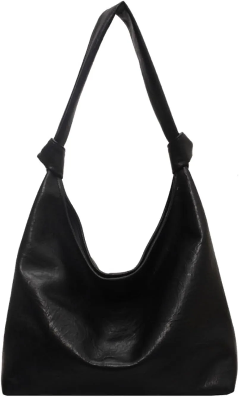 Vintage Slouchy Shoulder Hobo Bags for Women Trendy Soft PU Leather Clutch Purse Totes Handbags