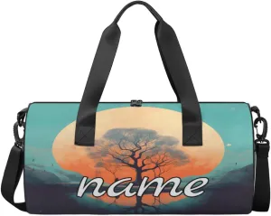 Vintage Tree Moon Custom Duffel Bags Weekender Bags Custom Sport Duffel Bag Carry on Overnight Weekender Bag