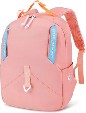 Voova Kids Backpack for Teen Girls Boys, Cute Mini Backpacks for Toddlers Preschool and Kindergarten, Waterproof Lightweight Small School Bookbag Fits 3 To 8 Years Old for School and Travel, Pink